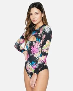 Hana Cross Yoke Surfsuit -Clothing Coastal ho1100 black 3