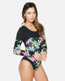 Daisy Pop Long Sleeve Surfsuit 7 Daisy Pop Long Sleeve Surfsuit -Clothing Coastal ho1105 pink punch 3