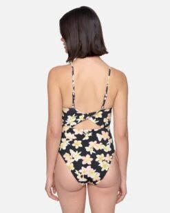 Max Plumeria Moderate One Piece 6 Max Plumeria Moderate One Piece -Clothing Coastal ho1125 black 3