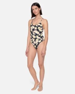 Max Plumeria Moderate One Piece 7 Max Plumeria Moderate One Piece -Clothing Coastal ho1125 black 4