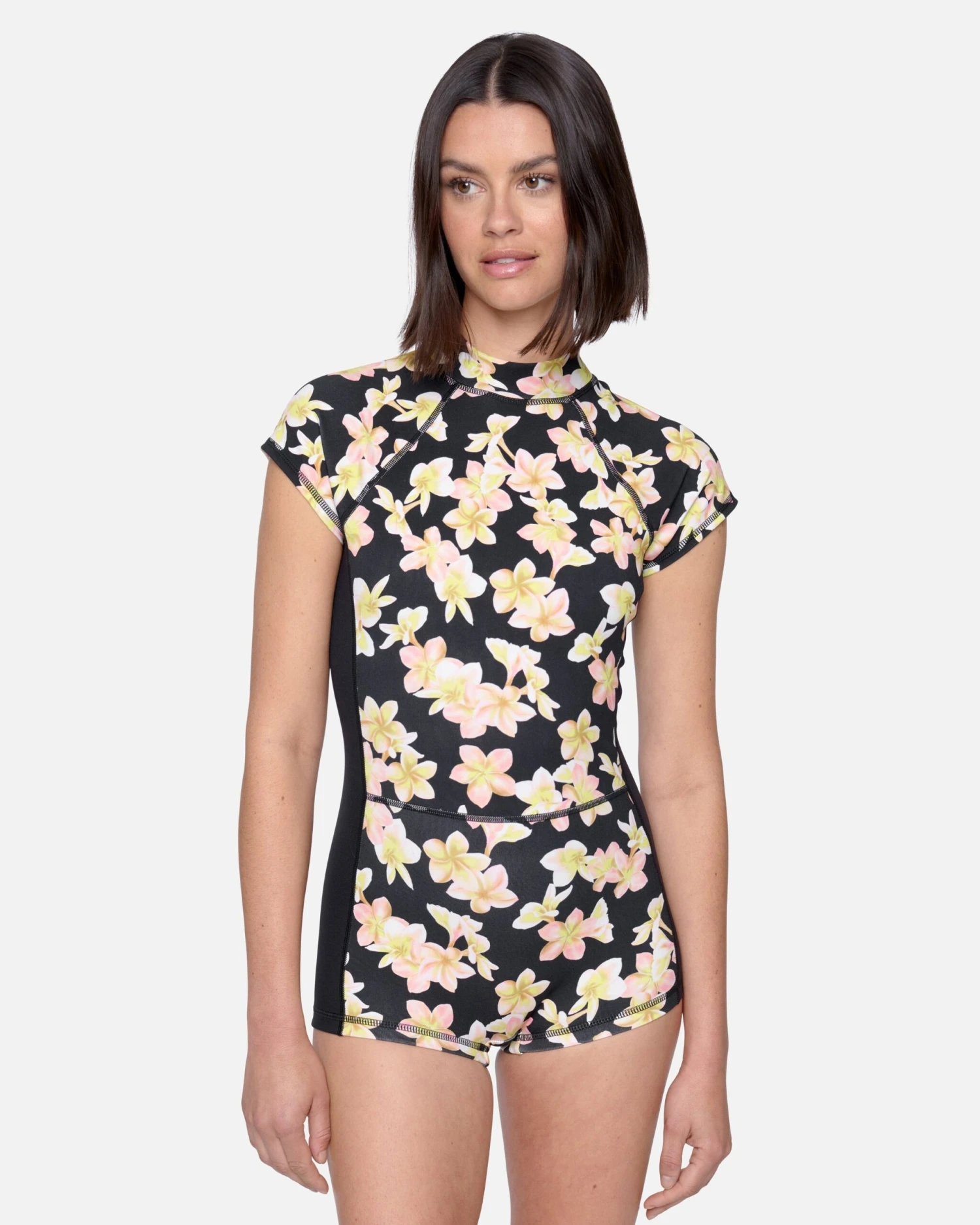 Max Plumeria Short Sleeve Surf Suit 1 Max Plumeria Short Sleeve Surf Suit