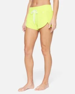Aquas Solid 2.5" Boardshort -Clothing Coastal hs1006 neon lime 3