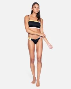 Colorblock Tube Bikini Top -Clothing Coastal ht1083 black colorblock 4