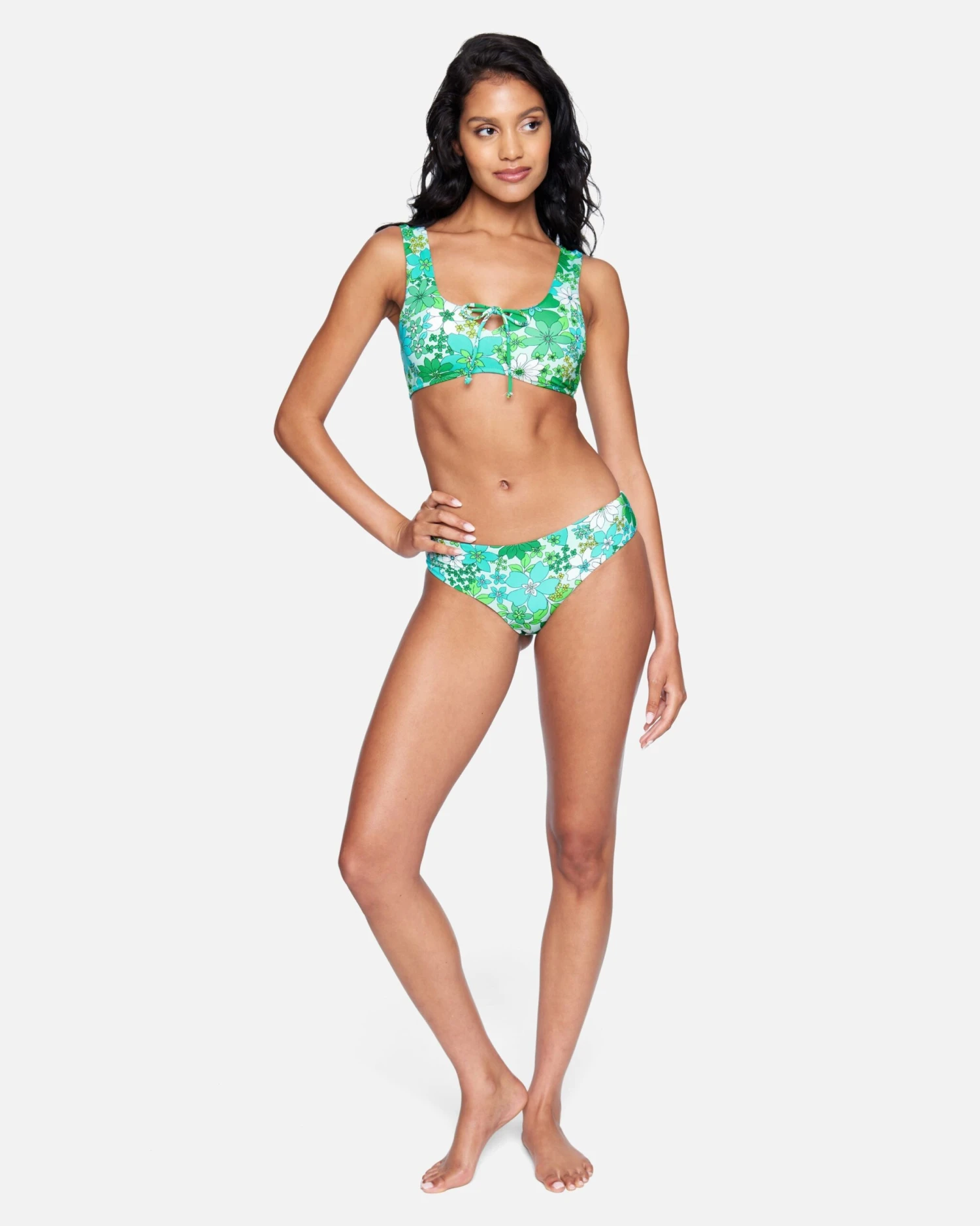 Wild Bloom Tie Front Bikini Top 4 Wild Bloom Tie Front Bikini Top - Image 4