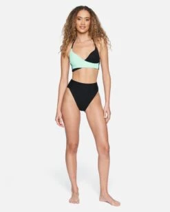 Baby Rib Dancer Wrap Bikini Top -Clothing Coastal ht1146 black mist 4
