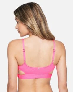 Texture Beach Bralette Bikini Top 7 Texture Beach Bralette Bikini Top -Clothing Coastal ht1155 pink guava 3