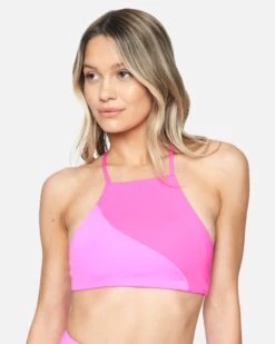 Party Wave High Neck Adjustable Bikini Top