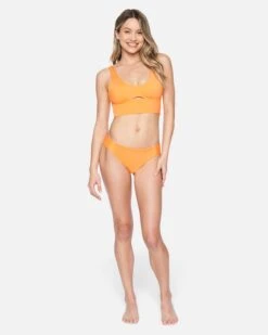 Hurley X Moore Aloha Max Beach Break Long Line Bikini Top -Clothing Coastal ht1166 beach break coral spice 4