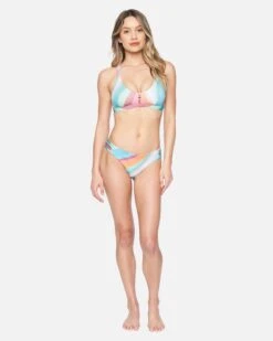 Hurley X Moore Aloha Max Retro Wave Scoop Bikini Top -Clothing Coastal ht1171 retro wave multi 4