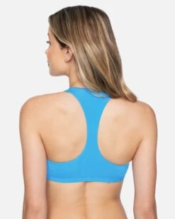 One And Only Solid Reversible Scoop Bikini Top -Clothing Coastal ht1194 skyline blue jungle jade 3