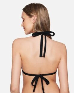 Coastal Soft Tie Halter 7 Coastal Soft Tie Halter -Clothing Coastal ht1229 black white 3