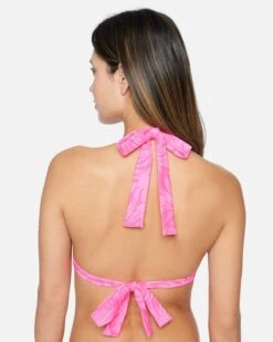 Jungle Walk Knotted Soft Tie Tri -Clothing Coastal ht1232 pink punch 3