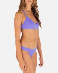 Mini Check Adjustable Open Back Top -Clothing Coastal ht1240 periwinkle 03