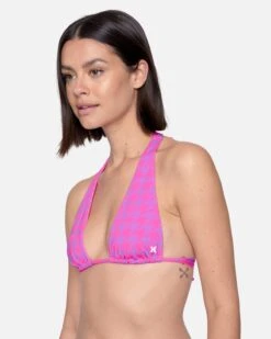Electric Slide Soft Tie Halter -Clothing Coastal ht1287 violet electric pink 2