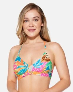 Bahia Adjustable Bikini Top -Clothing Coastal ht1294 electric pink 1