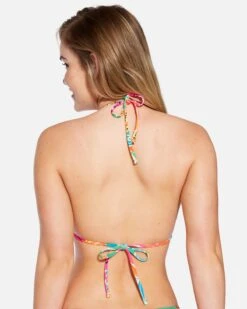 Bahia Reversible High Neck Top 8 Bahia Reversible High Neck Top -Clothing Coastal ht1295 electric pink 3