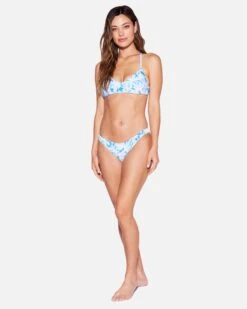 Daisy Me Rib Adjustable Open Back Top -Clothing Coastal ht1296 bluebell 4