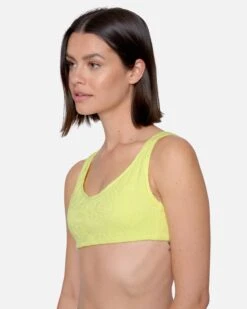 Max Crochet Soft Strap Top -Clothing Coastal ht1307 electric lemon 2