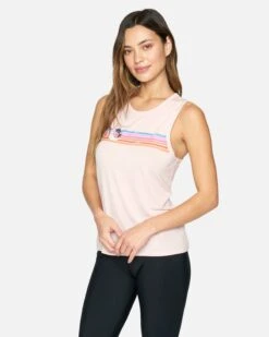 SUNSET MUSCLE TEE -Clothing Coastal hu012k3 blush 3