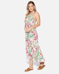 BOTANIC WONDER MIDI DRESS -Clothing Coastal hu032d3 cream 3