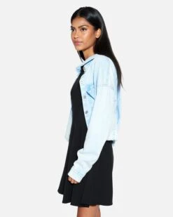 Sol Crop Overshirt -Clothing Coastal hu035w3 washed blue 3