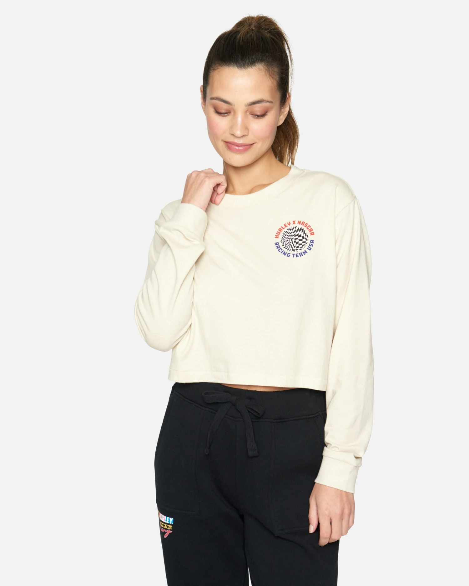 Nascar Team USA Crop Long Sleeve Tee 3 Nascar Team USA Crop Long Sleeve Tee - Image 3