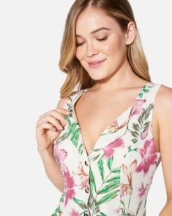 BOTANIC TUBE DRESS -Clothing Coastal hu039d3 cream 4