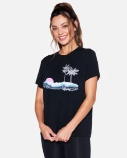 Wavestorm Girlfriend Tee -Clothing Coastal hu077k3 black 3