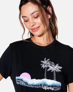 Wavestorm Girlfriend Tee -Clothing Coastal hu077k3 black 4