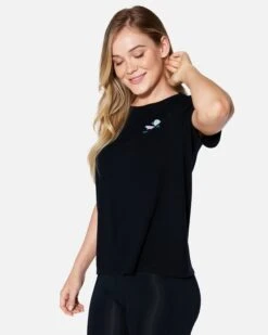 BE HAPPY CLASSIC TEE 7 BE HAPPY CLASSIC TEE -Clothing Coastal hu089k3 black 3